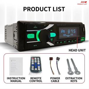 Lecteur MP3 pour voiture, 4 sorties RCA, écran LCD rétroéclairé blanc RGB, double USB, Bluetooth, FM, lecteur de carte TF, autoradio avec télécommande ISO - Product Image 3