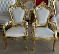Chaise de trône royale de luxe en or durable à prix de gros, canapé de mariage
