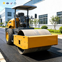 Rouleau compresseur vibrant à double tambour robuste de 16 tonnes, haute efficacité, avec moteur et pompe pour les infrastructures