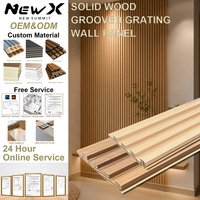 Echantillon Panneau Mural en Bois Massif a Lames Verticales Style Contemporain pour Interieur