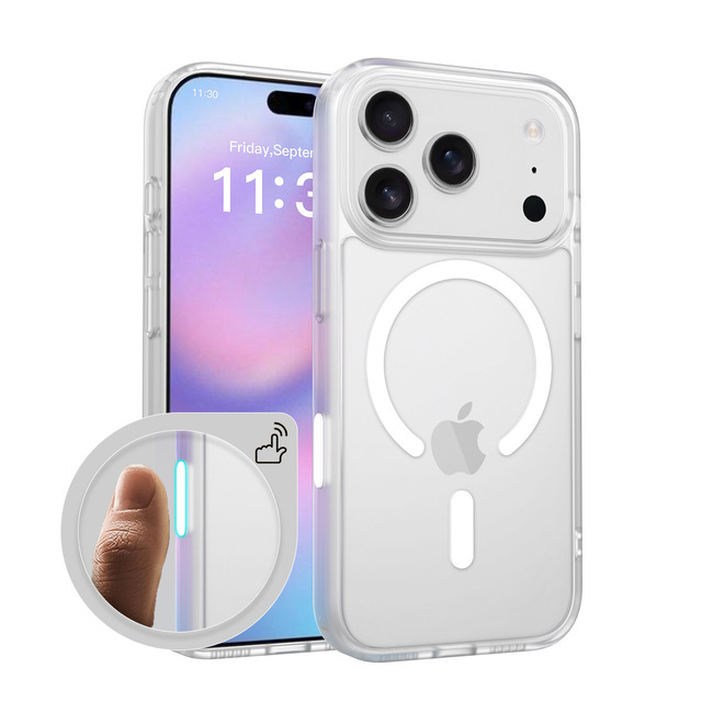 Premium Clear Transparent Magnetic Phone Case Anti Fingerprint Shockproof Drop Protection Wireless Charging for iphone