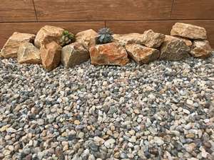 Forme arrondie Impression mignonne Beige marron petits copeaux de pierre naturelle Drainage durable Design moderne utilisation de jardin - Product Image 6