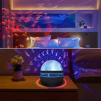 Proyector de Luz Nocturna LED con Estrellas para Dormitorio Infantil, Lámpara de Luna Galaxia con Control Remoto, Proyector de Estrellas para Mesa de Bebé