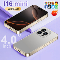 Teléfono Móvil Android Ultra Compacto con Pantalla Táctil, Versión Global, 4+64 GB, Wi-Fi, para Juegos, Súper Mini Smartphone