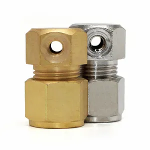 Fogger Nozzle End Plug for 2 Side fog nozzles New Mist System Plated Brass Male coupling For Pipe