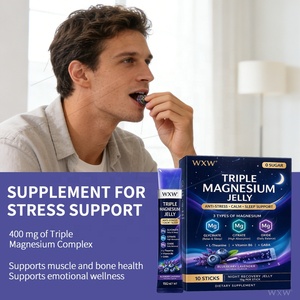 Complejo Triple <span class=keywords><strong>de</strong></span> <span class=keywords><strong>Magnesio</strong></span> Personalizable al por Mayor con Arándanos y Lavanda para Relajación Muscular y Sueño Reparador - Product Image 1