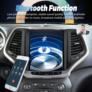 เครื่องเล่นวิดีโอหน้าจอ10.4 "IPS สำหรับ Jeep Cherokee ระบบนำทาง2014 2019จีพีเอสแอนดรอยด์สเตอริโออัตโนมัติ QLED 5G ไร้สาย CarPlay - Product Image 4