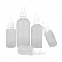 Flacon compte-gouttes en verre pour huiles essentielles, emballage cosmétique en verre 5ml-100ml, sérigraphie avec compte-gouttes à bulbe en caoutchouc