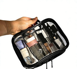Bolsa de Aseo Transparente Aprobada por la TSA, Bolsa de Maquillaje de PVC, Organizador de Cosméticos para Mujeres y Hombres - Product Image 3