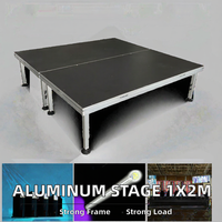 Nouvelle plateforme de scène extérieure en aluminium 2026 TFR, design tendance, cadre en alliage rectangulaire, plateau de performance 1Mx2M, charge de 750 kg/m², certifiée TUV