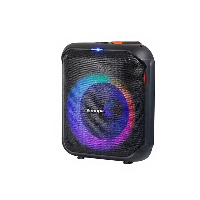 OEM wholesale Convenient Handheld 2-Mic Wireless for 4.2 40W High-Power Heavy Bass Microphone Speaker RGB LED Lights Built-in Battery