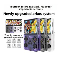 Console de jeu portable R36S, système d'exploitation Arkos open-source, jeux d'arcade rétro portables, nostalgie, 3D, double système, écran couleur, RPG, sans écran tactile
