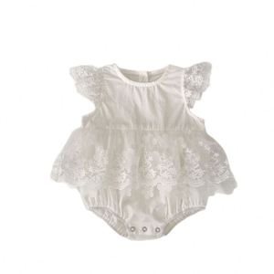 Baju Bayi Perempuan Baru Lahir Musim Panas Engepapa, Bodysuit Katun Berenda, Pakaian Bayi Lucu - Product Image 1