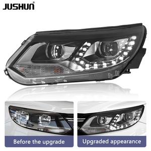 Faros LED JUSHUN para Volkswagen <span class=keywords><strong>Tiguan</strong></span> 2013-2016, Actualización de Faros Delanteros LED con Luces de Circulación Diurna, Venta al Por Mayor de Fábrica - Product Image 1