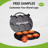 Expédition rapide, norme mondiale, disque de signalisation routière à 12 LED, lampe de sécurité magnétique d'urgence, balise lumineuse