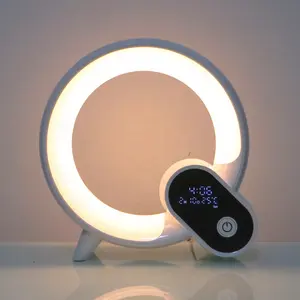 Lonvel 2023 Newest 4 in 1 Wireless Charger For Phone Universal Atmosphere Lamp G Shape Bulb QI Wireless Charger Music Speaker