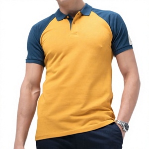 เสื้อโปโลชาย แขนสั้น ผ้าคอตตอนเจอร์ซีย์ ดีไซน์เรียบง่าย ระบายอากาศได้ดี ทรงปกติ สีตัดต่อ - Product Image 1