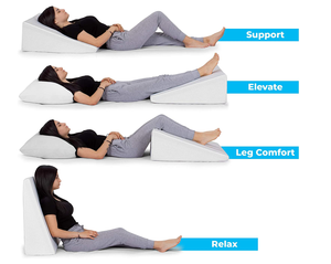 Almohada de espuma viscoelástica refrescante con soporte elevado superior para el dolor lumbar, <span class=keywords><strong>reflujo</strong></span> ácido y ardor en el pecho - Uso en hoteles y para dormir - Product Image 4