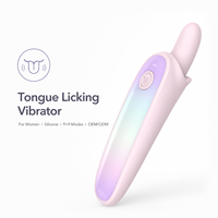Elektrischer Zungen-Vibrator für Frauen mit 9 Leck- und 9 Vibrationsmodi, Silikon-Klitoris-Stimulator, Wiederaufladbar, OEM ODM
