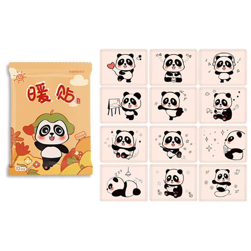 แพ็คถุงมืออุ่นมือลายการ์ตูนแพนด้าน่ารัก (10 แพ็คต่อถุง)