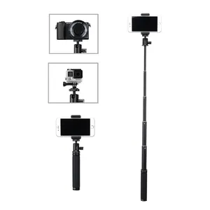 Fotopro Aluminio Viaje Teléfono inteligente Mini Monopod Cámara digital Selfie Stick Luz flexible Selfie Stick