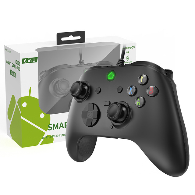 Wired Controller Hall Effect Joysticks &Triggers Gamepad with Turbo T-A102L Dual Vibration Compatible with PC TVBOX PHONE