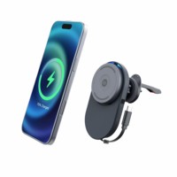 Support de charge sans fil magnétique pour véhicule, refroidi par air