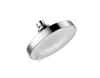 Douche pluie moderne de 6 pouces en plastique ABS chromé 5 fonctions multifonctionnelle montage mural pommeau de douche robinet de salle de bain