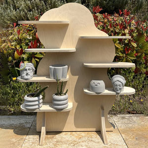 Espositore Asimmetrico Ondulato Pieghevole Personalizzato <span class=keywords><strong>per</strong></span> Mercato Contadino, Scaffale <span class=keywords><strong>in</strong></span> Legno, Ripiano <span class=keywords><strong>in</strong></span> <span class=keywords><strong>Vetro</strong></span> <span class=keywords><strong>per</strong></span> Negozio di Cosmetici, Soggiorno - Product Image 2