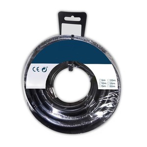 Carrete de manguera tubular de 15 m, 4G 2.50 mm, color negro, ideal para riego y uso general en exteriores. - Product Image 1