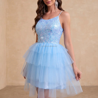 Robe de bal à sequins pour femme, robe de soirée en tulle, robe courte personnalisée pour le bal de promo, robes de bal 2026 de luxe