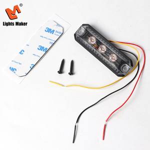 Luz Estroboscópica LED de Advertencia de 3.5 Pulgadas y 10.5W, Carcasa Delgada, Base de Aluminio, IP67K, Luz Intermitente Ámbar HML-SW0909E - Product Image 1