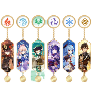 Llavero de Metal al por Mayor con 27 Diseños de Anime, Colgante Doble, Tighnari, Cyno, Shikanoin Heizou, Accesorios de Cosplay, 15 cm - Product Image 1