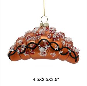 Adornos <span class=keywords><strong>de</strong></span> comida <span class=keywords><strong>de</strong></span> vidrio personalizados, colgante <span class=keywords><strong>de</strong></span> taco sabroso, bordado con lentejuelas UV, vacaciones festivas con jamón, pan, pastel <span class=keywords><strong>de</strong></span> <span class=keywords><strong>granada</strong></span> - Product Image 6