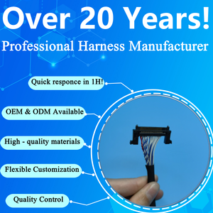 Cable LVDS Electrónico Personalizado para Pantalla LCD de Portátil, Aislamiento de PVC, Núcleo de Cobre, 12V, Opciones de 20/30/40/50 Pines para Panel LCD - Product Image 6