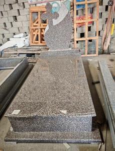 Hot Sale G664 Granite Single <strong>Double</strong> <strong>Tombstone</strong> Covers European <strong>Design</strong> High Polished 5-Year Warranty for Cemetery Memorial Use - Product Image 2