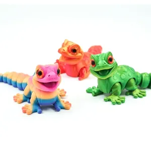 Nouveauté : Animaux imprimés en 3D multi-articulés, mini-jouets sensoriels mignons en relief, cadeau amusant pour enfants, ornement de bureau - Product Image 6