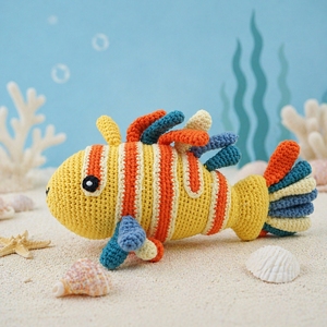 Juguete <span class=keywords><strong>de</strong></span> Animal Marino, Peces <span class=keywords><strong>de</strong></span> Ganchillo Personalizados, Amigurumi, Muñeco <span class=keywords><strong>de</strong></span> Océano Tejido a Mano, Juguete <span class=keywords><strong>de</strong></span> Peces <span class=keywords><strong>de</strong></span> Ganchillo Súper Suave para Regalo - Product Image 1