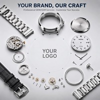 Montre-bracelet à cadran chiffres arabes saoudiens en gros, montres islamiques originales pour hommes avec logo de marque