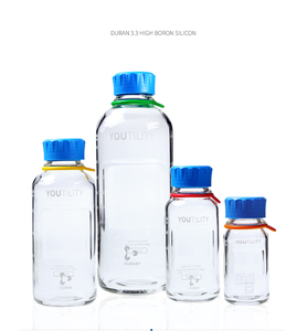 Bottiglia in Vetro Borosilicato 3.3 Classica per Laboratorio Loikaw, con Tappo a Vite, Bottiglia Ambrata da 100ml per Reagenti Duran - Product Image 2