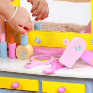 Offre Spéciale Semblant Jouer Jeu de Rôle En Bois maquillage <span class=keywords><strong>Coiffeuse</strong></span> Jouets Ensemble pour Les Enfants - Product Image 4