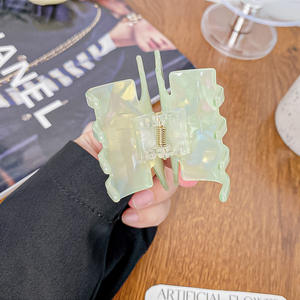 热卖定制闪亮醋酸发夹7厘米蝴蝶爪发夹女士时尚配饰韩国每日派对发夹 - Product Image 3