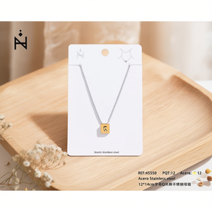 Collier en acier inoxydable avec pendentif lettre Q 12x14cm plaqué or, bijoux unisexes classiques, à porter tous les jours, cadeau - Product Image 3