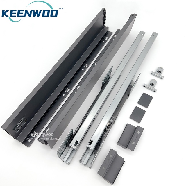 Modern Double Wall Cabinet Drawer Slide for Soft Close Undermount Metal Kitchen Dining Bedroom Bathroom Apartment Mall