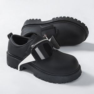 Nouvelles Chaussures <span class=keywords><strong>en</strong></span> <span class=keywords><strong>Cuir</strong></span> Épaisses Rehaussantes pour Hommes 2026, Style Derby Coré<span class=keywords><strong>en</strong></span> Grande Taille, Chaussures Britanniques pour Hommes 46 - Product Image 3