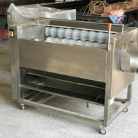Commerciële Automatische Aardappel Taro Gember Zoete Aardappel Lotus Wortel Zee Komkommer Wasmachine Rolborstel Schilmachine