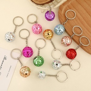 Venta caliente plata Disco pastel decoración brillante espejo reflectante bolas de Navidad pastel decoración bola para <span class=keywords><strong>llavero</strong></span> de fiesta de cumpleaños - Product Image 2