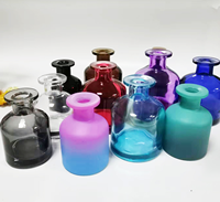 Diffuseur de parfum en verre noir de luxe 50ml/100ml avec bouchon couronne, sérigraphié, pour aromathérapie et artisanat