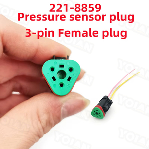 Conector de Sensor de presión, válvula solenoide eléctrica para excavadora, enchufe macho hembra 221-8859 con Cable de 2 líneas, 3 pines para Caterpillar - Product Image 4
