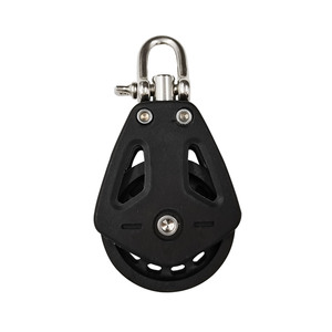 Nuevo accesorio de rueda de guía de Cable de rueda de elevación de polea de nailon negro para rueda de tracción de aparejo de Hardware <span class=keywords><strong>marino</strong></span> para velero - Product Image 1
